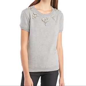 Penelope Project Jewel Neck Sleeve Sweatshirt